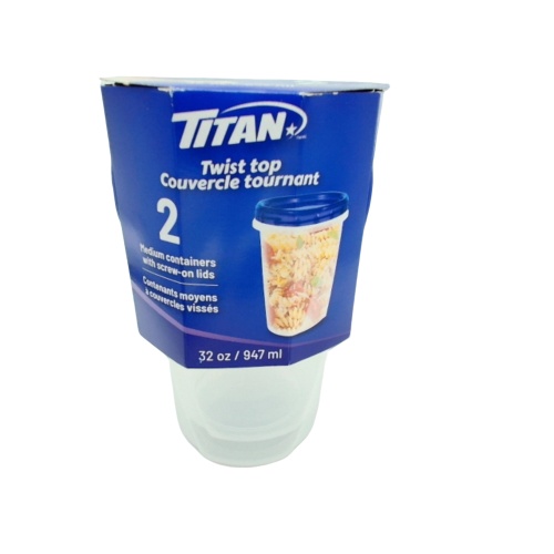 Twist Top Containers 32 Oz Titan