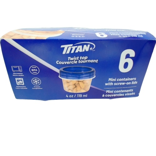 Twist Top Containers 4 Oz Titan