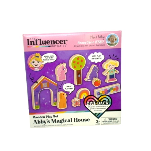 Abby's Magical House Wooden Play Set 10pc. w/Play Tray