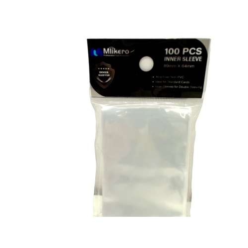Card Inner Clear 100pk. 89mm x 64mm Mlikero