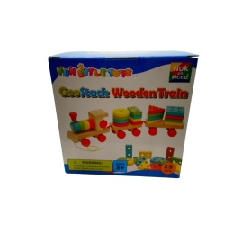 Geostack Wooden Train 25pcs. Funlittletoys (endcap)