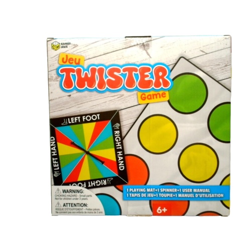 Twister game - playing mat - 1 spinner - 1 user manual