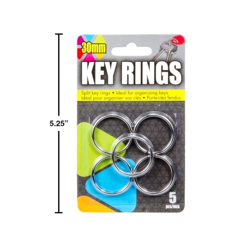 Metal key rings 5 pc 30mm