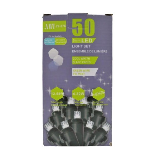 50lt Led Light Clear Bulb In/outdoor 12.54ft Length