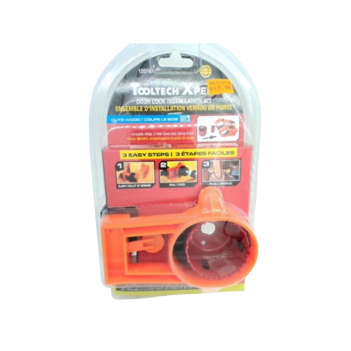 Door lock installation kit - wood