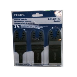 Flush cut blade set 3 pc 3/8 3/4 1-1/4 standard