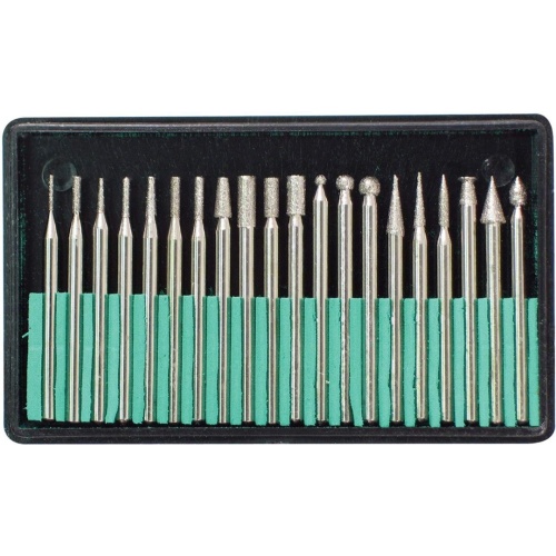 Diamond point set 20pc 1/8 shank - dremel bits