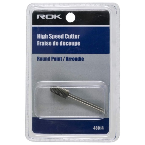 High speed cutter round point for soft metal, plastic, wood