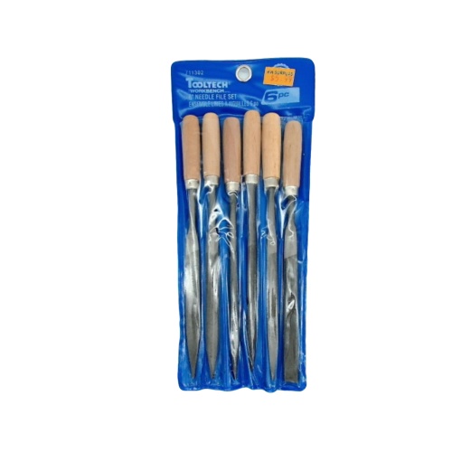 Needle File W/wooden Handle Set 6 Pc 160mm
