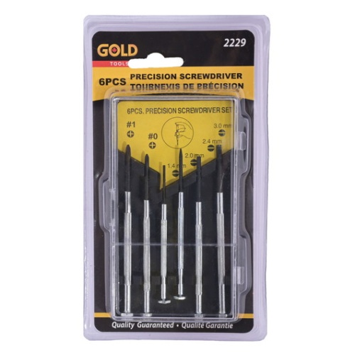 Precision screwdriver set 6 pc in case