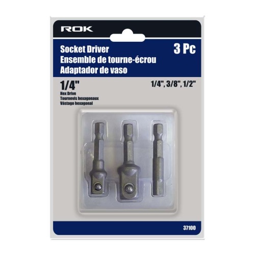 socket driver set 3pc 1/4 hex drive