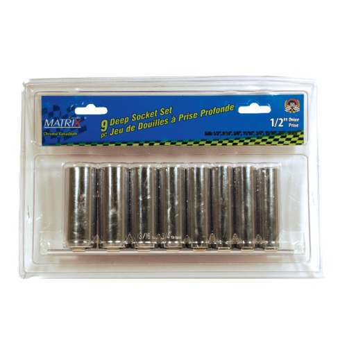 9pc 1/4 Deep Socket Set S.a.e.