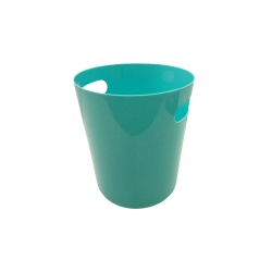 Plastic Wastebasket Aqua 7.5 x 9" Round Mainstays"