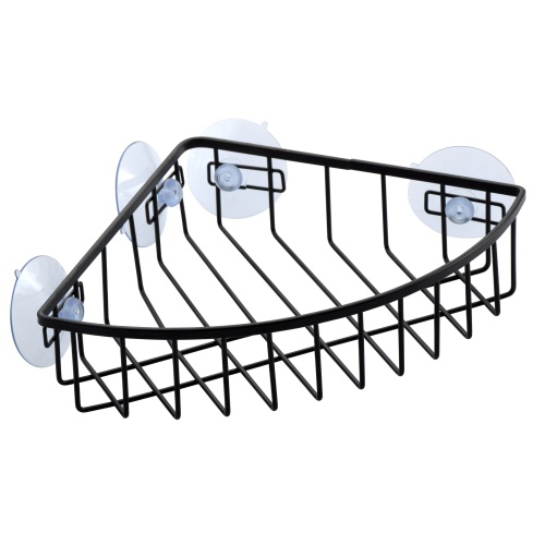 corner shelf Black with Suction
