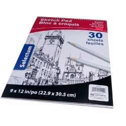 Sketch Pad 9 x 12, 30 sheets  Top Coil Open"