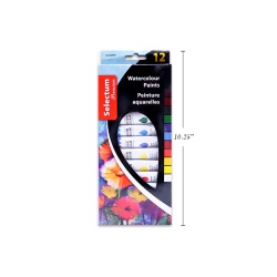 Watercolour paint 12 colours 12ml tubes Selectum