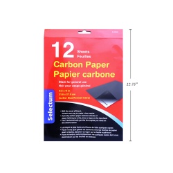 CARBON PAPER 11X8.5 12 SHTS/PKG, BLACK COLOUR"
