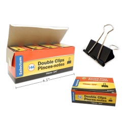 DOUBLE CLIPS 19MM 3/4        (1411) BOX OF 12"