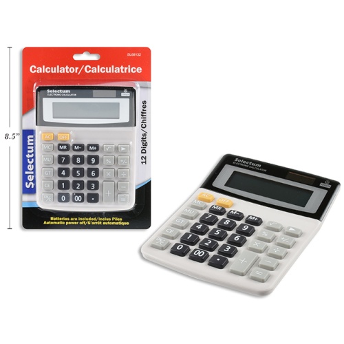 Desk Calculator 12 Digits Blistered Battery Incl.