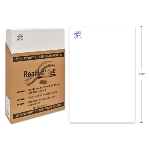 Dry Erase White Foam Board 20 x30