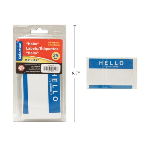 LABELS BLUE HELLO MY NAME IS