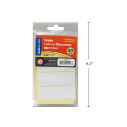 LABELS,WHITE 1X2.7580/   DOUBLE BLISTER PACK."