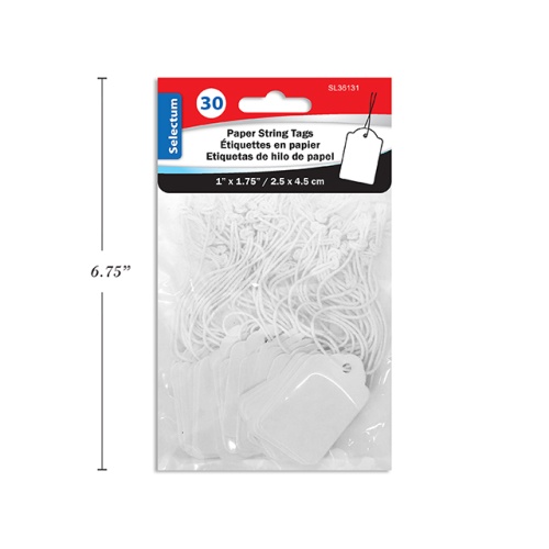 Paper String Tags  30 pkg. W/ hole