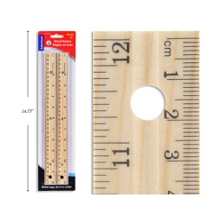 Rulers 2Pk. 30cm./12 Wood with Metal Edge"