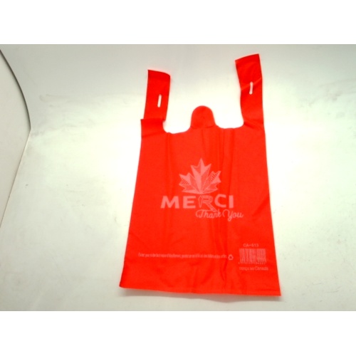 Reusable Shopping Bag Red Merci Thank You