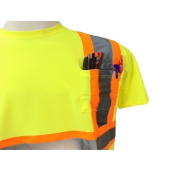 High Viz Safety T-Shirt Fluorescent Yellow Large Bedrok