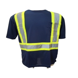 High Viz Safety T-Shirt Navy Blue Small