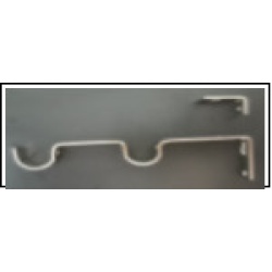 curtain rod Silver double support ,16 -19mm