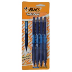 Bic 4pk Retractable Blue Ball Pens
