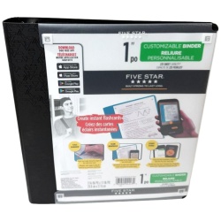 Five Star 1 Customizable Binder 225 Shts Capacity"