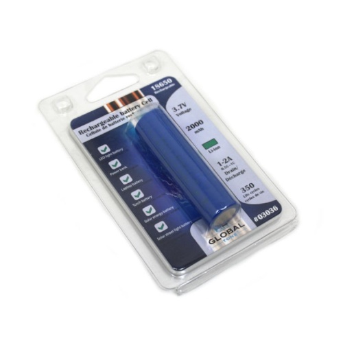 Rechargeable Battery Cell 3.7v 2000mah 18650 Global Tone
