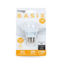 LED Bulb A15 5.5W 2700K Luminus Basix