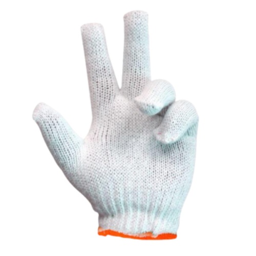 Gloves Knitted Cotton Red S