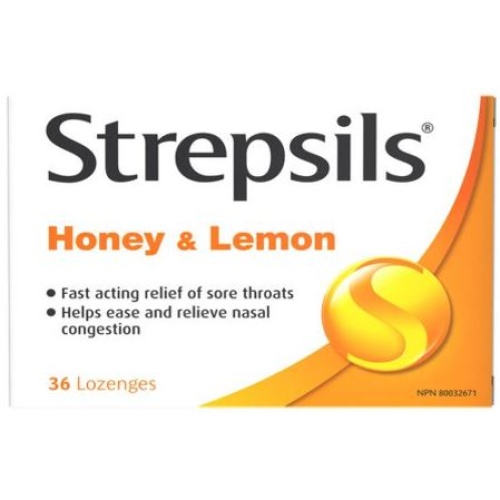 Strepsils Lozenge Honey Lemon 36Pk