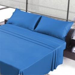 Queen Sheet Set Navy Cotton Bleach Master