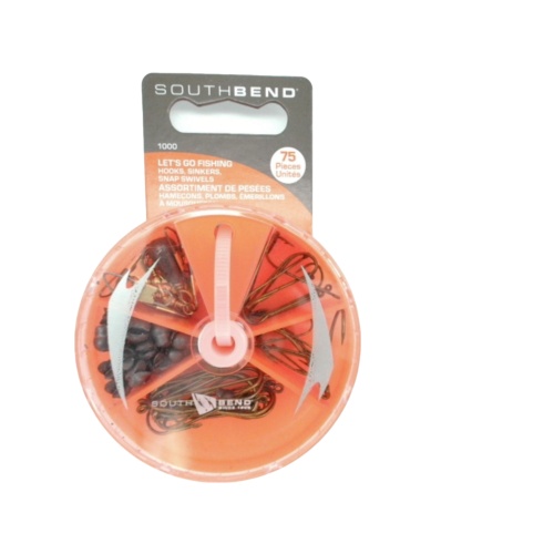 Let's Go Fishing 75pc. Hooks, Sinkers & Snap Swivels Assortment South Bend