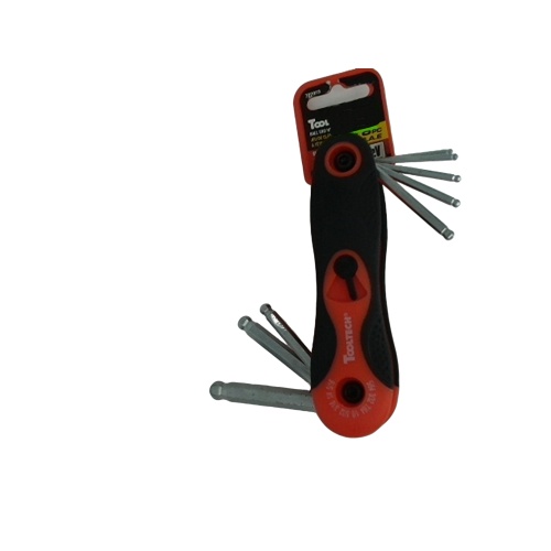 Folding Hex Key Set SAE 8Pc Tooltech