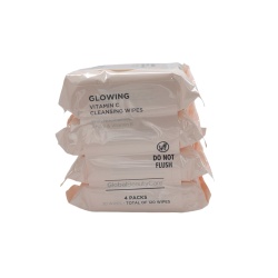 Glowing Vitamin C Cleansing Wipes 4pks. x 30 Wipes Globalbeautycare