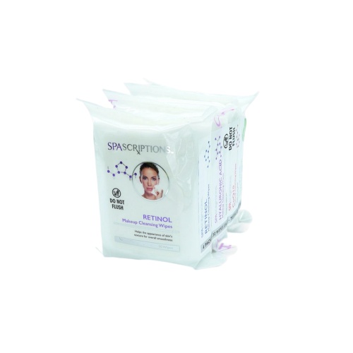 Retinol Makeup Cleansing Wipes 4pks. x 30 Wipes Spascriptions