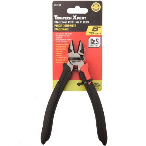 Diagonal Cutting Pliers 6 Black Carbon Steel Tooltech