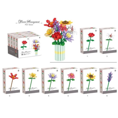 DIY Flower Bouquet Building Block Set