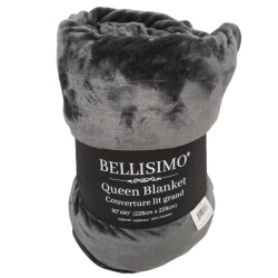 450gsm Flannel Blanket 90×90 – Dark Grey