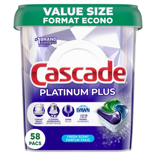 Cascade Dishwasher Detergent - Action Packs Fresh Scent 58 Ct