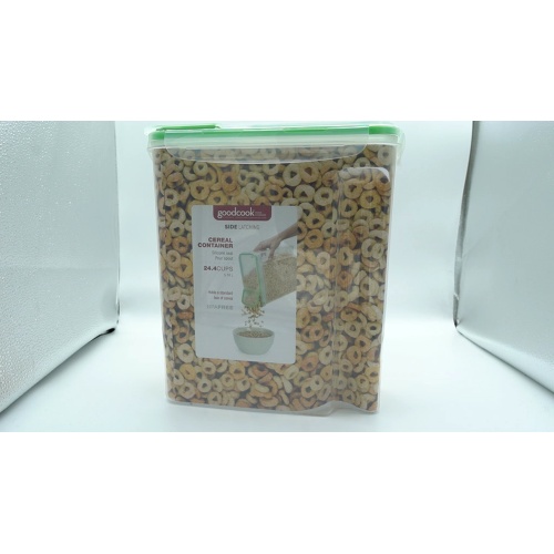 Cereal Container 24.4 Cups Plastic Side Latching Lid Goodcook