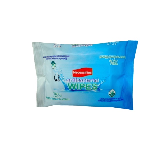Antibacterial Wipes 12pk. 75% Alcohol Necessities(promo)