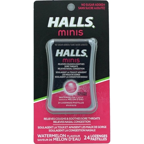 Halls Minis Lozenges 24pk. Watermelon Flavour